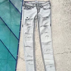 True Religion Ripped Skinny Jeans